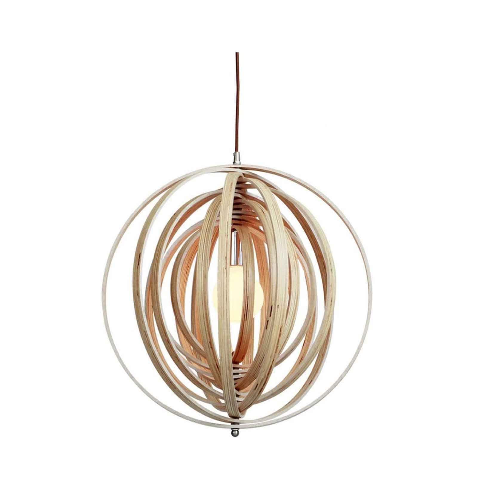Lustre suspension en bois massif nordique pour restaurant