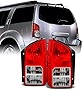 AKKON - Fits Pathfinder SUV Red Clear Tail Lights Brake Lights Driver Left + Passenger Right Replacement