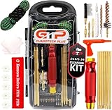 GuardTech Plus Gun Cleaning Kit for .223/5.56 – Portable Tool Case with Brass Rods, Jag, Brushes, Cotton Mop, Patches, Rope, Nylon Brush, Cleaning Tools in Black Plastic Case for Rifle Maintenance