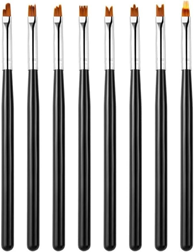 Nail Art Petal Brush Pen Gel Gradient Drawing Blooming Painting Manicure Tool Kit 8Pcs