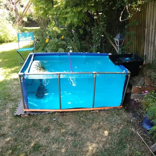 Estanque para koi interior con estructura portátil y visor transparente 4