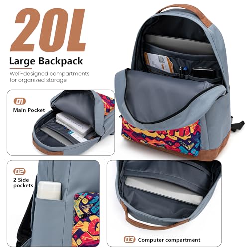 Image of Cosbarn Carry On Luggage 22x14x9 Airline Approved,3 Piece Luggage Set | Lightweight ABS Hardside Luggage,20Inch Carry On Suitcase,Suitcases with Wheels,TSA-Approved LocK,With Matching Backpack