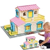Realistischer Hausbausatz, Hausbauspielzeug | Versammlungshaus für Erwachsene | Kinder-Maurer-Ziegelzimmer-Spielzeug, realistisches Hausbau-Spielzeug, pädagogische Werkzeuge
