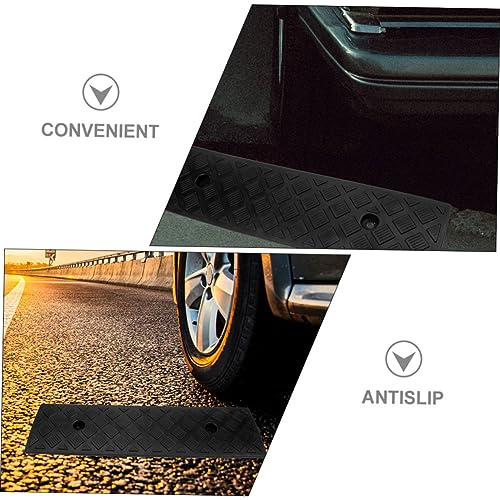 FAVOMOTO 2 piezas rampa de carga de goma resistente para coches y motocicletas, multifuncional, antideslizante y portátil para sillas de ruedas y UTVs miniatura 4