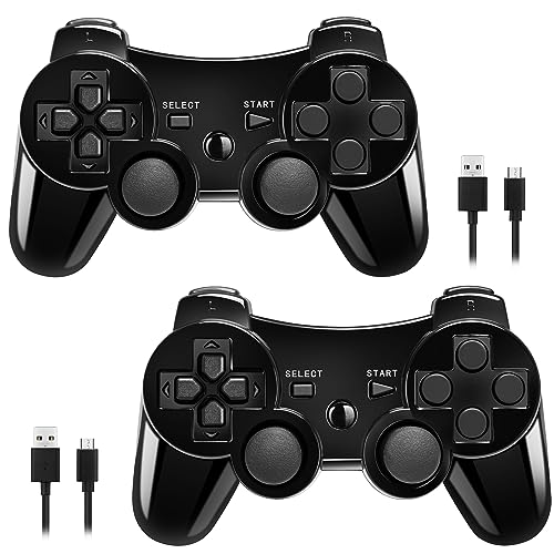 Controller PS3 con design ergonomico: questo controller ps3 è realizzato in materiale antiscivolo e resistente al sudore e la forma esterna è progettata ergonomicamente per adattarsi meglio alla struttura della mano, il che può permetterti di giocare liberamente e rilasciare la pressione.