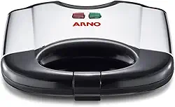 Sanduicheira e Grill Arno SACS, Antiaderente, Inox, 110V, Fácil Limpeza, Compacta e Versátil
