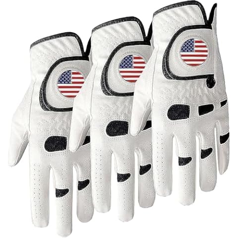 Amy Sport Golf Gloves with Ball Marker 3 Pack Cover