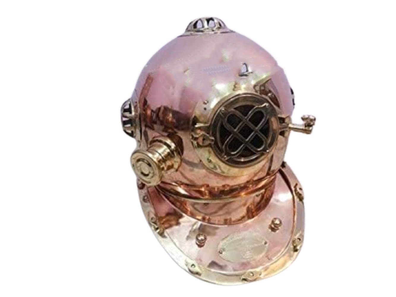 NauticalMart Solid Copper & Brass Diving Divers Helmet U.S Navy Mark V 18