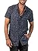 Chemise Homme à Col Classique Relax Imprimé Graphique Motif Monde Animal - Noir - Medium