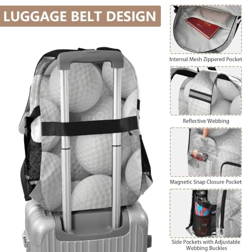 Mochila para portátil de 17.5 pulgadas con estampado de golf resistente 4