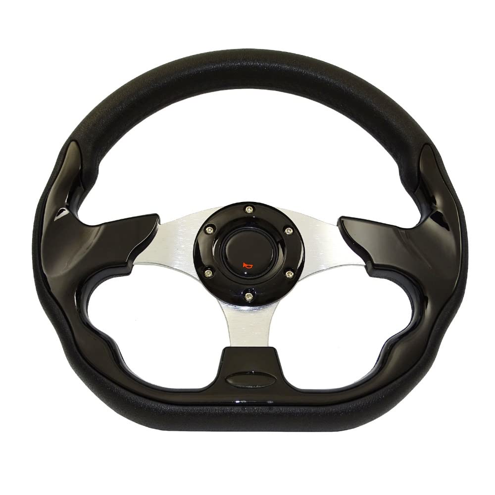 Volante da Corsa Universale,Volante Sportivo Universale 13 "320mm Sport for auto con bottoni a corno in fibra di carbonio(Black)