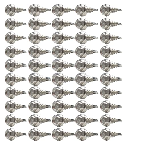 Tornillos autoperforantes acero inoxidable 50 pcs 8#-1/2" miniatura 1
