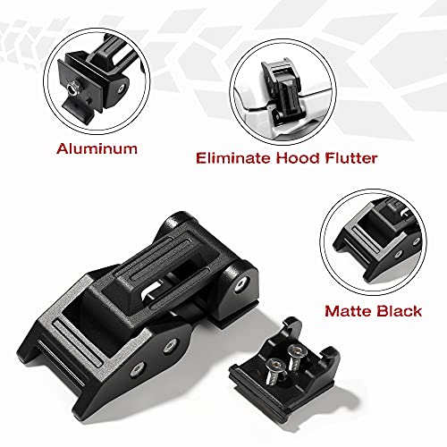 Seven Sparta Hood Latches Aluminum Hood Catch Compatible With Jeep Wrangler Jk/Jku 2007-2017, Jl/Jlu 2018-2022 & Jeep Gladiator 2020-2022, 1 Pair (Base) #TOP2