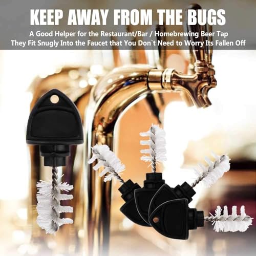 image for (30Pack) OneBom Beer Faucet Tap Plug Brush, 2 in-1 Beer Tap Cap Plug &