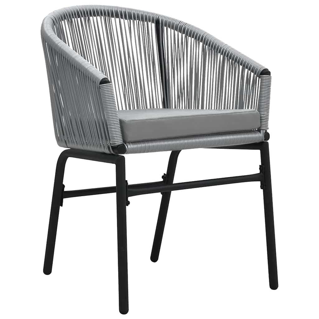 Stal malowana proszkowo Rattan PVC Szary zestaw 140 cm