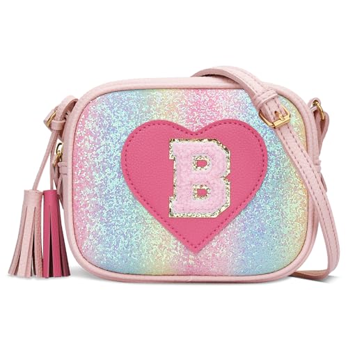 Image of KKXIU Birthday Gifts for Girls Initial Toddler Purse Cute Kids Crossbody Bag