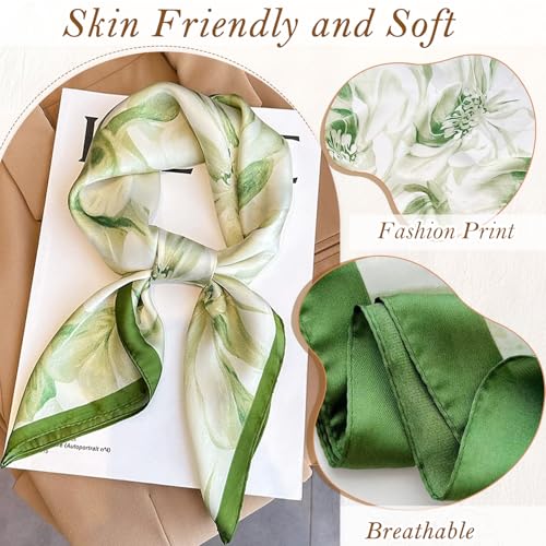 Image of Silk Head Scarf for Women Stylish, Satin Hair Bandana, Soft & Stylish Hijab Scarf for Summer Sun Protection