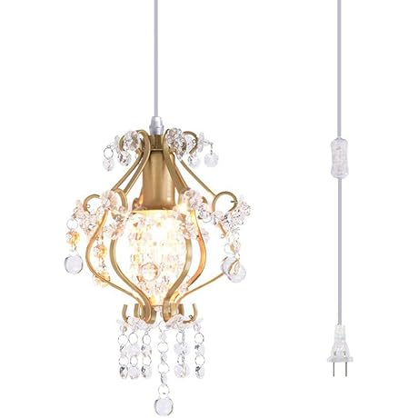 Elegant Plastic Chandeliers for Modern Homes: Mini Crystal Pendant Light Fixture