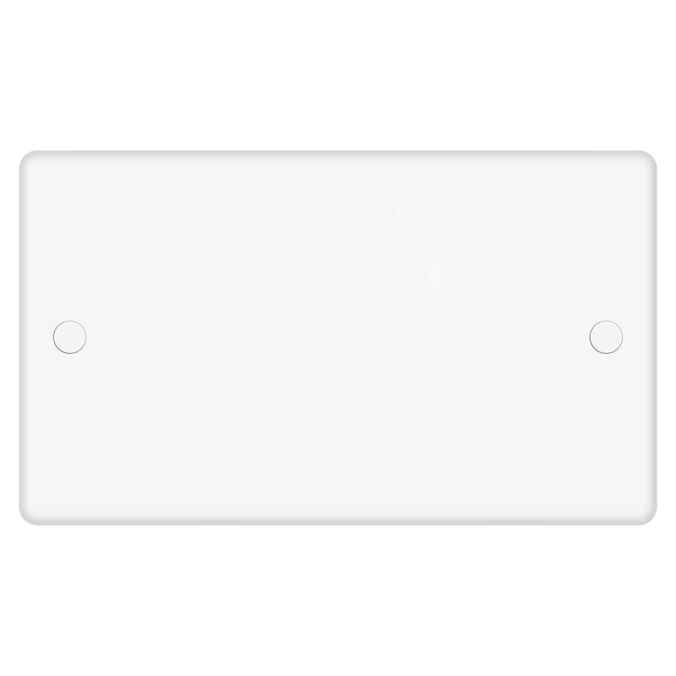 Evoges White Vector Blanking Plate – Gloss, 1 Gang & 2 Gang Options, Premium Thermoset Cover For Unused Back Boxes (2 Gang)