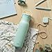 Zak Designs Harmony Water Bottle for Travel or At Home, 32oz Recycled Stainless Steel is Leak-Proof When Closed and Vacuum Insulated with Straw Lid and Carry Handle (Icicle Mint Green)