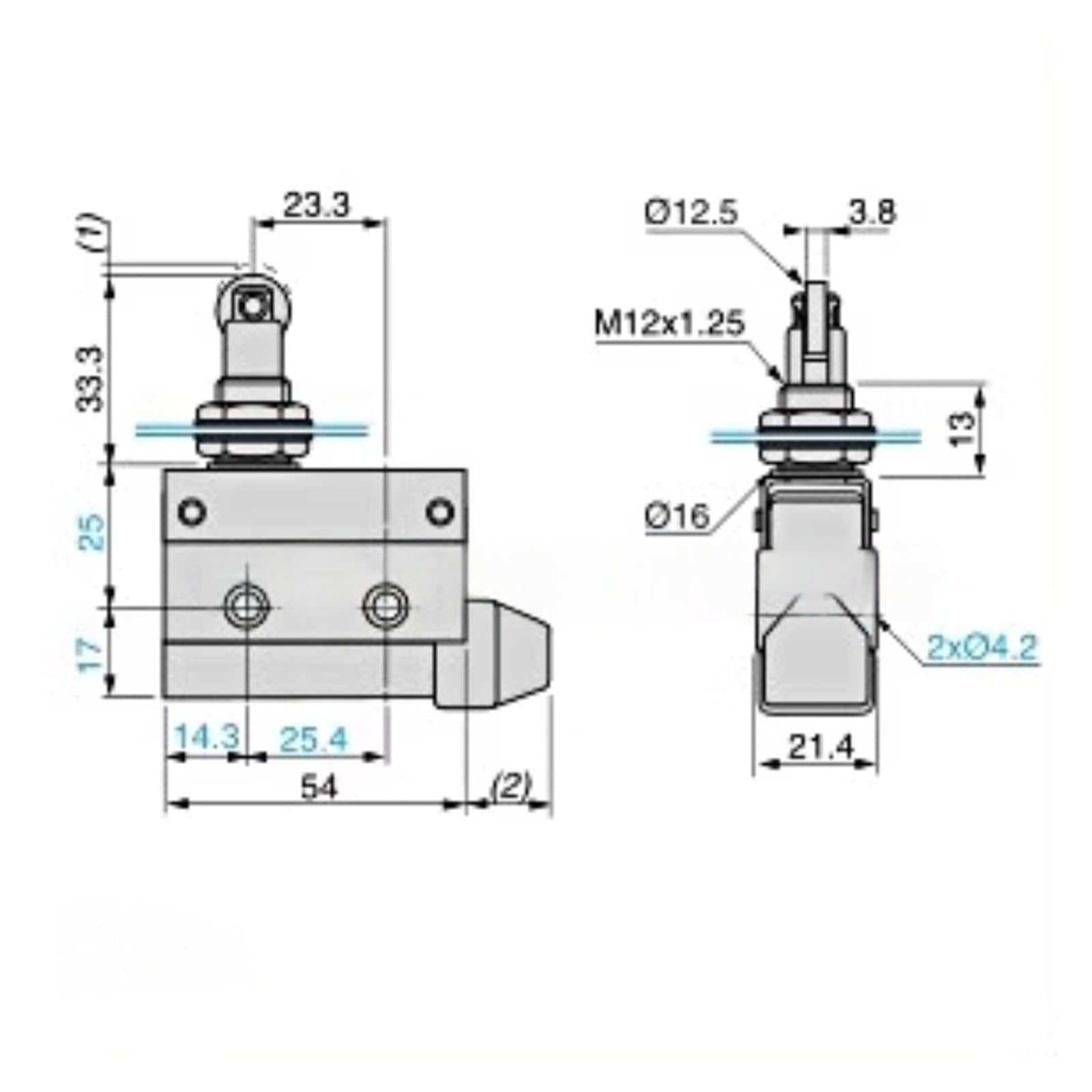 Microinterruptor XCJ102C Interruptor de límite CA 250 V