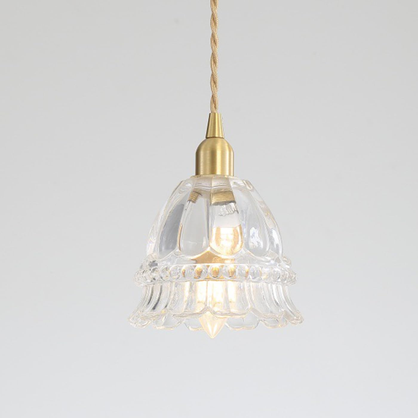 MTNROO Vintage Dome Hanging Light Clear Glass Jellyfish Modeling Small Pendant Lamp Minimalist Modern Bar Ceiling Light Chandelier E27 Single Head Restaurants Lighting Fixture for Coffee Shop Foyer
