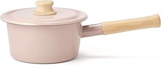 富士ホーロー 片手鍋 ソースパン IH対応 コットンシリーズ アッシュピンク 16cm CTN-16S.AP