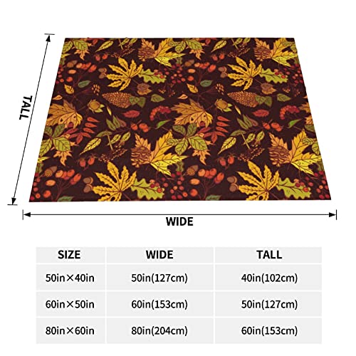 Couverture de lit douce imprimé automne pour soirées canapé et camping - 5