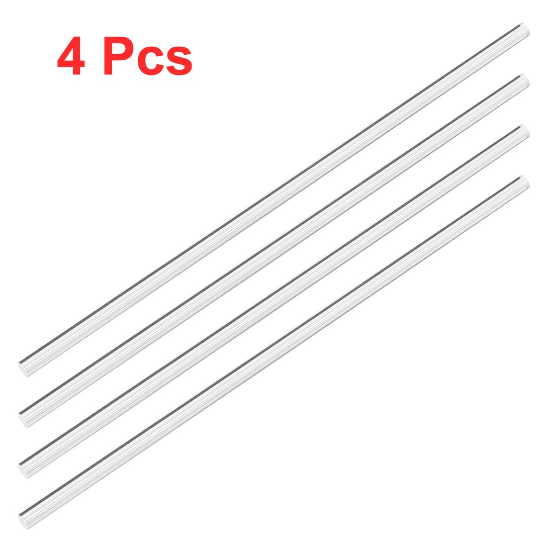 TOP-VIGOR 2-Pack Acrylic Round Rods - 12mm Diameter X 250mm Length, Clear PMMA Plastic Dowels For DIY Crafts & Lighting