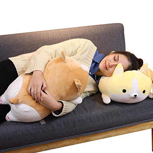 Anime Plüschtier Shiba Inu Kuscheltier Stofftier Shiba Plushie Spielzeug Kuscheltier Hund Tiere Spielzeug Süßer Plüsch Hund Spielzeug Plüschtier Weicher Plüsch Liegend Schlafplüsch 13,7 Zoll