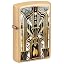 High Polish Brass Art Deco Flame