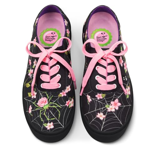 Image of Hot Chocolate Design All-Day Women's Lace-Up Sneakers | Canvas Upper, Cushioned Footbed with Arch Support, Flexible Rubber Outsole, Vegan Construction, Casual Everyday Sneakers