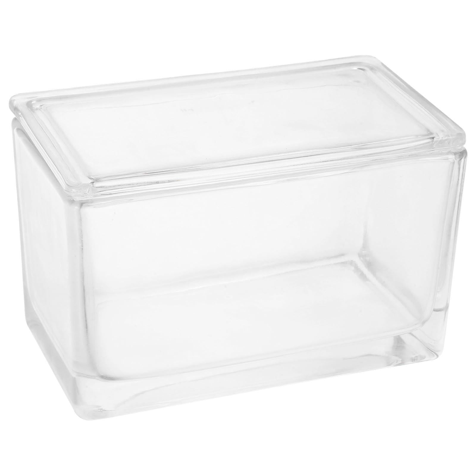 Estuche para Tinción de Vidrio 60 Cuadrado, Material Vidrio Transparente, Uso Vertical y Horizontal, Accesorio para Laboratorio Científico, Caja para Diapositivas Pequeña