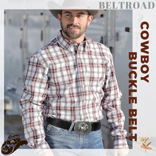 Western Leather Buckle Belt for Men Women Cowboy Cowgirl Country Leather Belts for Jeans Western Belts Men Christmas2