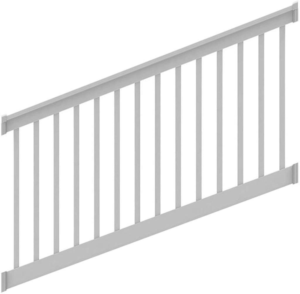T-Top Stair Rail Kit White with Square Balusters (8 ft. x 36 in.)