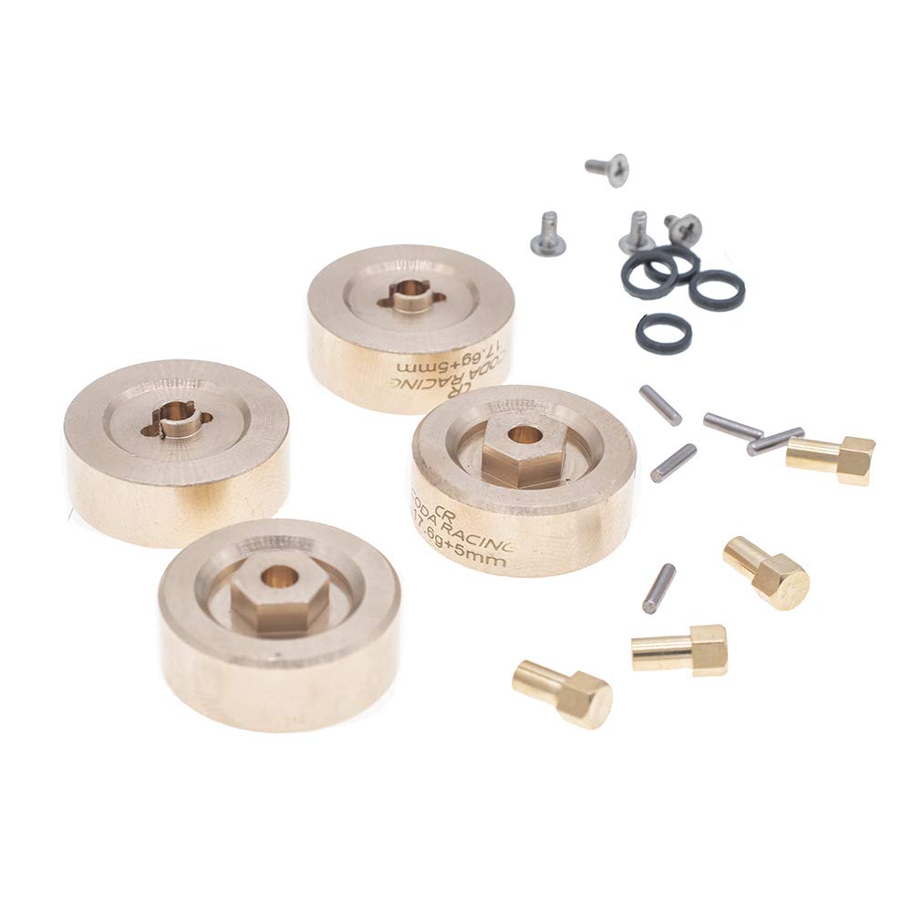 Adattatori Ruota Ottone Per AXIAL SCX24 - 4 Pezzi 5 Mm Per RC