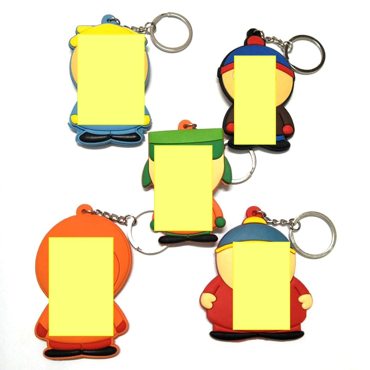 APDDHJAPDDHJ South Keychain Silicone Keychain 5pcs Keyring Gifts Bag Pendant Gift for Kids Mini Anime Figure Key Ring Friendship Gifts