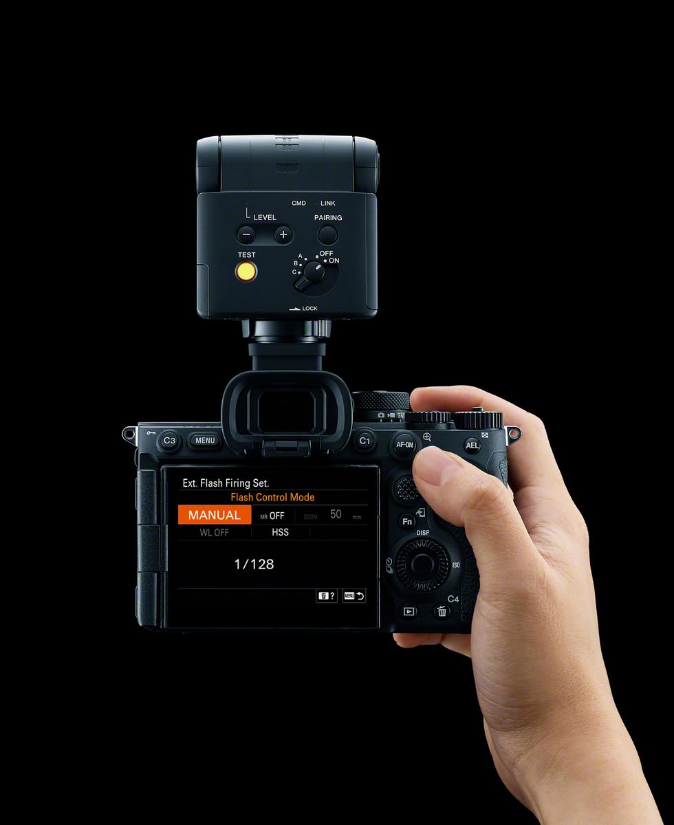 Sony HVL-F28RMA externer, kompakter und dimmbarer Blitz mit kabelloser Funksteuerung – ideal für Vlogging, Porträts, Events und spiegellose Kompaktkameras.