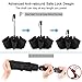 G4Free Compact Travel Umbrella with SAFE LOCK Double Canopy Windproof Auto Open Close Folding Umbrella(Black)
