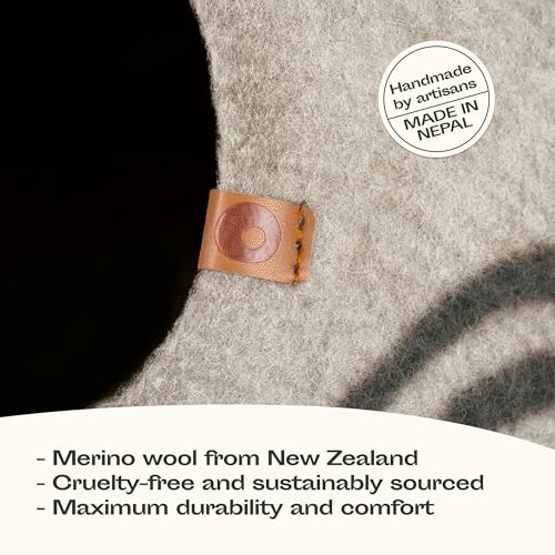 image for MEOWFIA Cat Cave – Premium Felt Cat Bed for Indoor Cats, Handmade Me