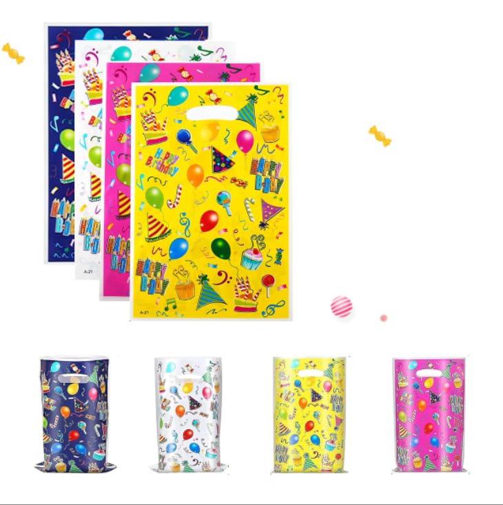 Zibuyu® 40PC Gift Bags Medium Size, Return Gifts for Birthday Party Goodie Bags for Kids Happy Party Small Gift Bag Bulk for Wedding, Thanksgiving, Christmas, New Years(16.3 * 25.5Cm)-image-45