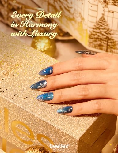 Image of beetles Gel Polish Gilded Boutique Advent Calendar - 24 Luxury Days of Gel Nail Polish Colors, Premium Gifts Box with Cat Eye Gel, Nail Care Tools & Mini UV Lamp for Women Holiday Gifting