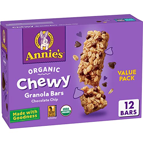 Annie’s Organic Chewy Granola Bars Value Pack, Chocolate Chip, 12 ct, 10.68 oz.