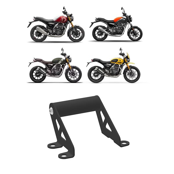 Image of GPS Mount | Mobile Holder Mount is Compatible with Triumph Speed 400 |Speed T4 | Scrambler 400X | Scrambler 400XC (Black, Pack of 1)