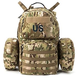 Military Backpack Army Rucksack for men, MOLLE 2 Medium Assault Pack with Internal Frame