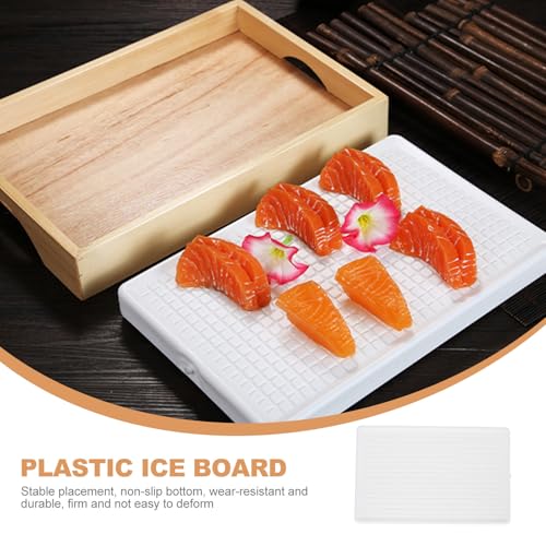 Plato rectangular de plástico para sushi 30x19 cm miniatura 5
