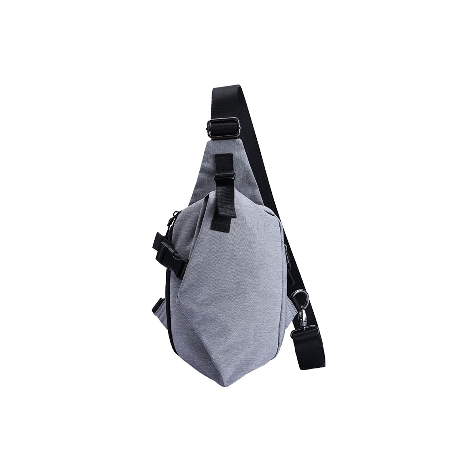 DieffematicXB Bandoleras Hombre Hombre antirrobo bagpack Sling Un Hombro Bolsa de Deporte Impermeable Viaje Pequeño Bolso de Pecho Slim Mini Crossbody Bolss Messenger Pack (Color : Grijs)