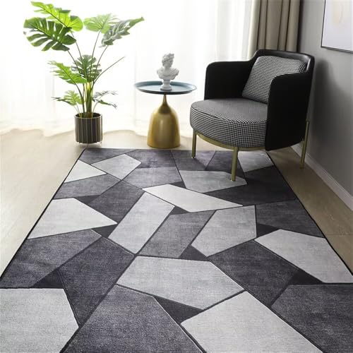 RUGMRZ Alfombra Comedor Grigio Alfombras Alfombras 80x120CM Alfombra Cocina Lavable Antideslizante Alfombra geométrica Moderna Alfombra Exterior entradaAlfombra Juvenil Dormitorio