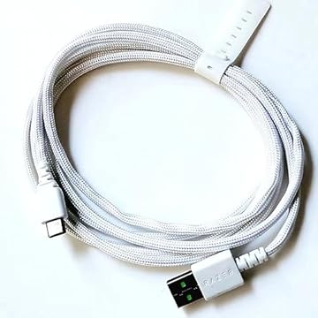 LZYDD Cabo de carregamento USB tipo A para USB tipo C para Razer Viper V2 Pro/DeathAdder V3 Pro/Basilisk V3 Pro/HyperPolling Wireless Dongle/Viper V3 HyperSpeed (branco)