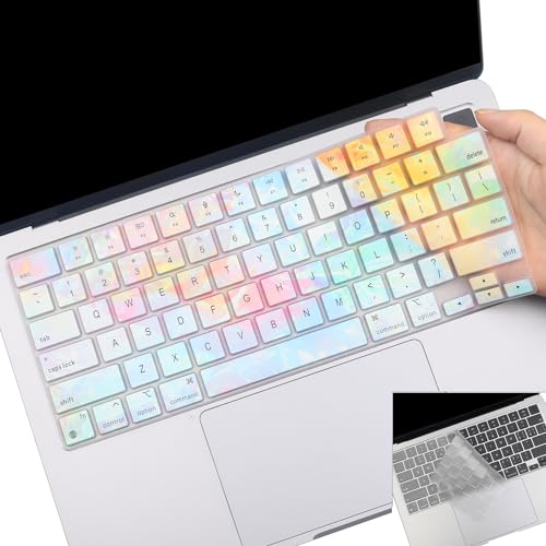 2 Pack Colorful Keyboard Cover for 2026-2023 MacBook Air...